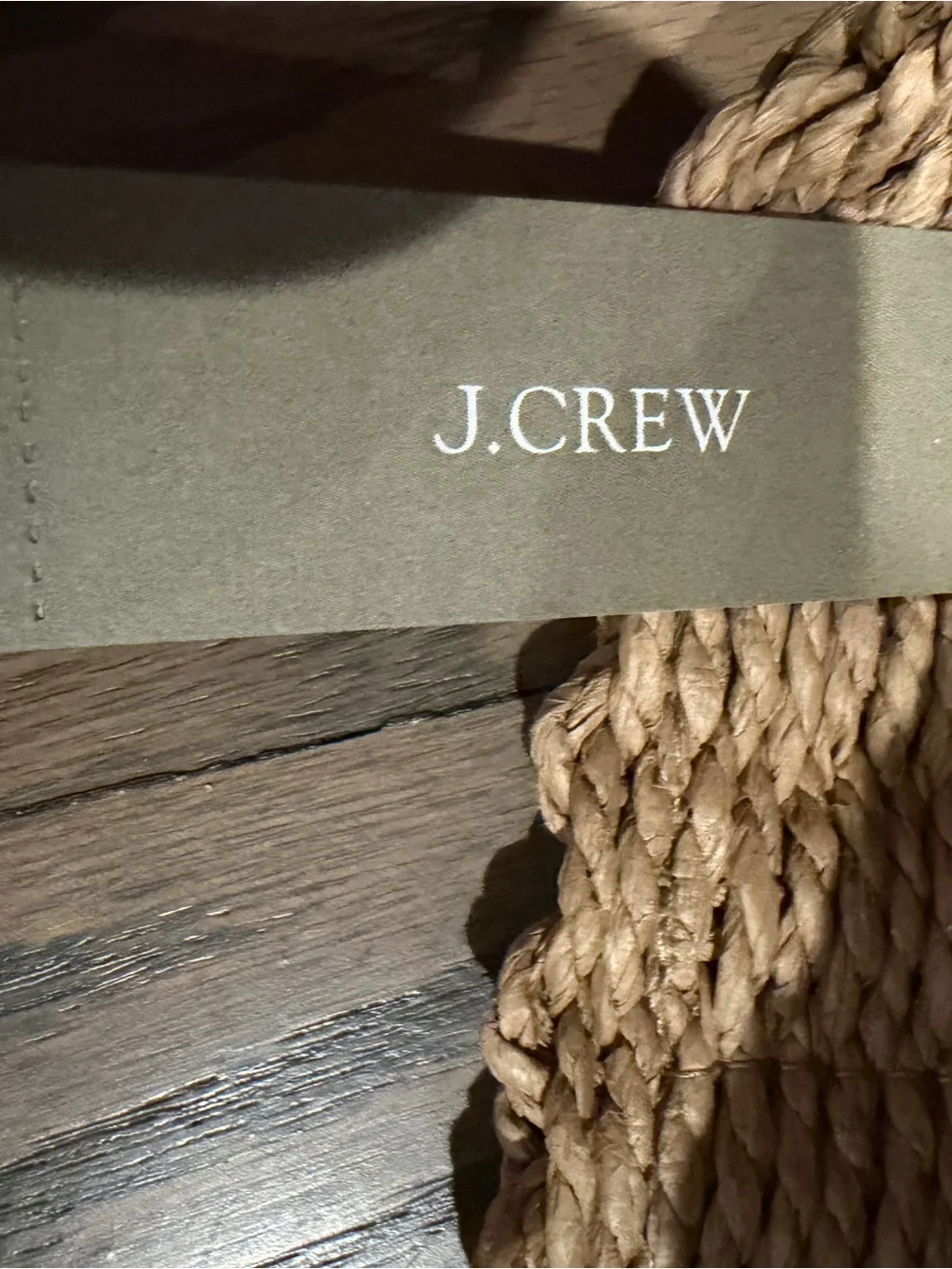 Woven Straw Tote Bag with Brown Leather Handles J. crew